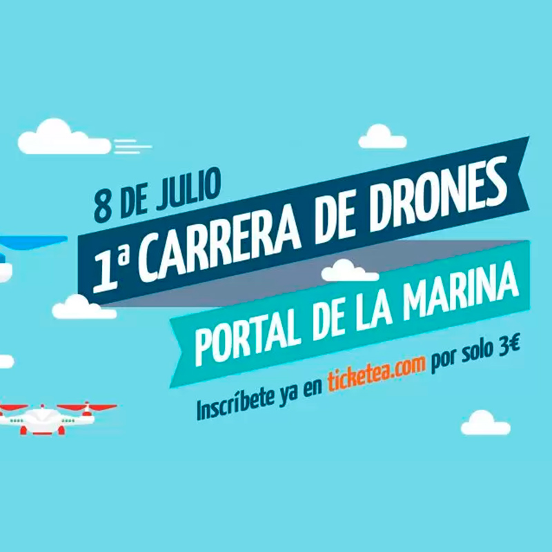 1ª carrera de drones Portal de la Marina