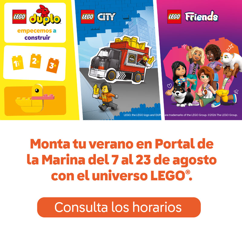 Create unforgettable moments with LEGO® experiences at Portal de la Marina.